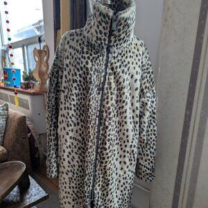 Faux ponyhair leopard duster